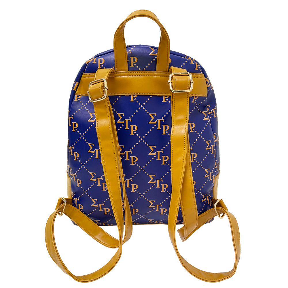 Sigma Blue Interlocking Backpack - RHOyalty by RG Apparel Co.